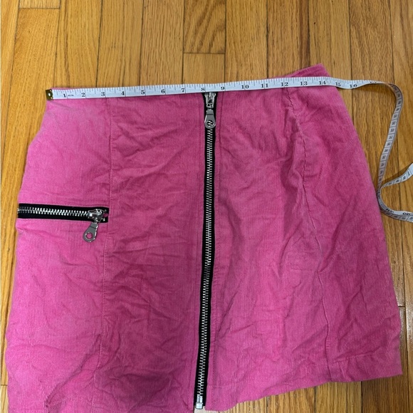 The Ragged Priest Pink Asymmetrical Corduroy Mini Skirt Size Small - Picture 4 of 6